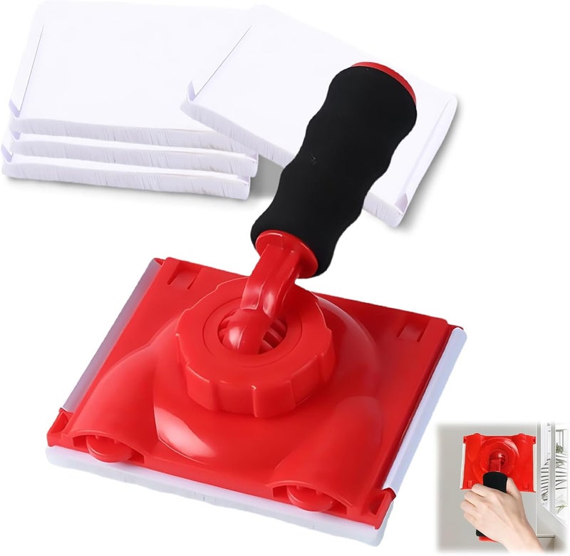 Bolsdoic Paint Edge Trimmer Plus 4 Replace Pads, Paint Pad Applicator, Corner Walls and Ceilings Pad Painter, Edge Painting Tool with Painter's Pad Refills for Baseboards, Windows, Doors - Image 1